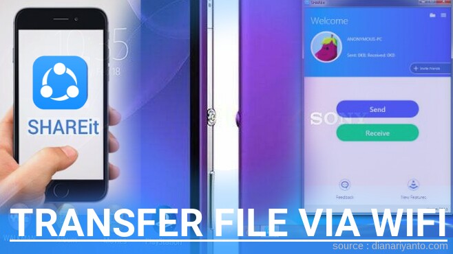Cara Transfer File via Wifi di Sony Lavender Menggunakan ShareIt Versi Baru