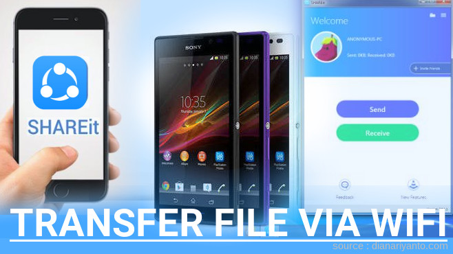Transfer File via Wifi di Sony Xperia C Menggunakan ShareIt Terbaru