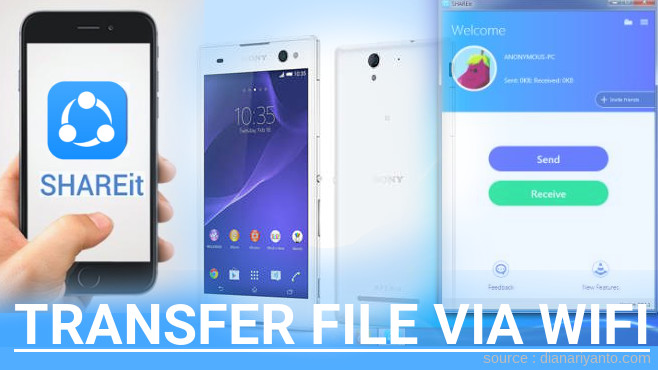 Cara Mudah Transfer File via Wifi di Sony Xperia C3 Menggunakan ShareIt Versi Baru
