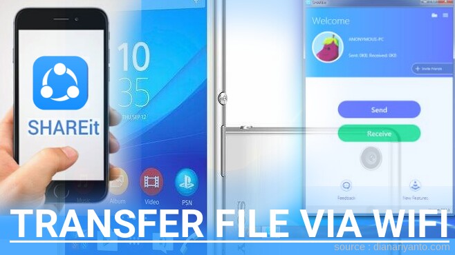 Transfer File via Wifi di Sony Xperia C5 Ultra E5553 Menggunakan ShareIt Versi Baru