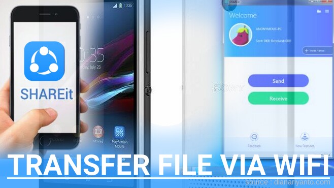 Mengenal Transfer File via Wifi di Sony Xperia E1 II Menggunakan ShareIt Terbaru