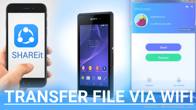 Mengenal Transfer File via Wifi di Sony Xperia E3 Dual Menggunakan ShareIt Versi Baru