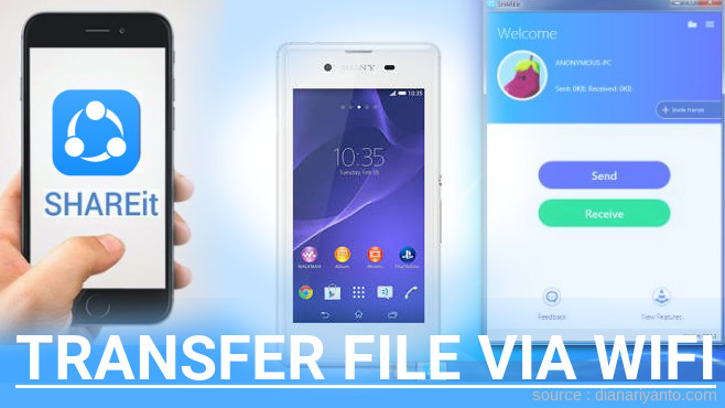 Cara Transfer File via Wifi di Sony Xperia E3 Menggunakan ShareIt Terbaru