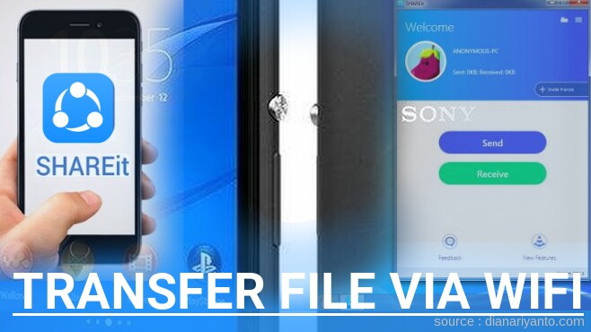 Transfer File via Wifi di Sony Xperia E4g E2053 Menggunakan ShareIt Terbaru