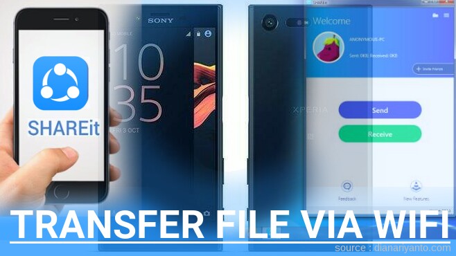 Transfer File via Wifi di Sony XPeria Hinoki Cypress Menggunakan ShareIt Versi Baru