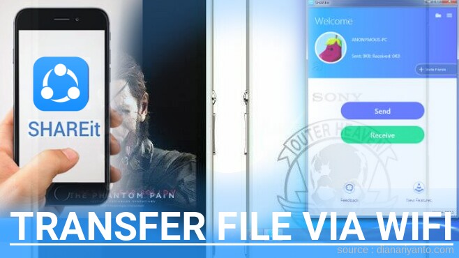 Cara Transfer File via Wifi di Sony Xperia J1 Compact Metal Gear Solid Edition Menggunakan ShareIt Terbaru