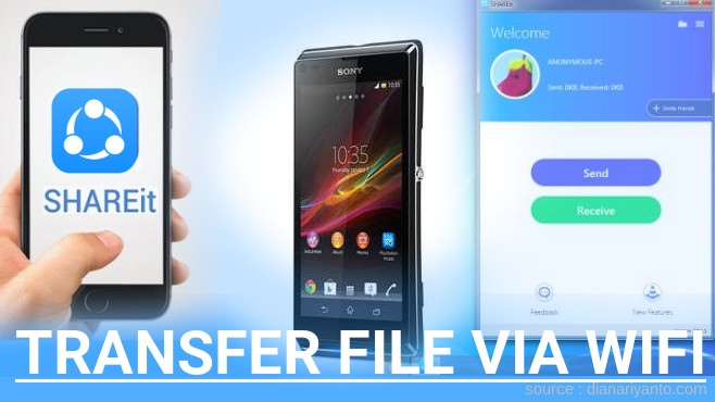 Kirim dan Transfer File via Wifi di Sony Xperia L Menggunakan ShareIt Terbaru