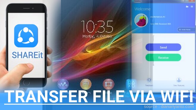 Mengenal Transfer File via Wifi di Sony Xperia M C1905 Menggunakan ShareIt Versi Baru