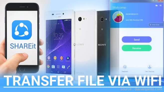 Kirim dan Transfer File via Wifi di Sony Xperia M2 Aqua Menggunakan ShareIt Versi Baru