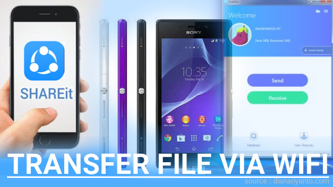 Kirim dan Transfer File via Wifi di Sony Xperia M2 dual Menggunakan ShareIt Terbaru