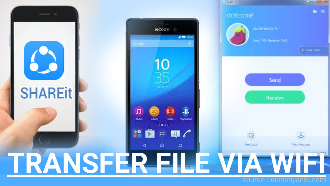 Mengenal Transfer File via Wifi di Sony Xperia M4 Aqua Menggunakan ShareIt Terbaru