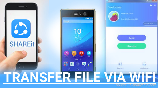 Tips Transfer File via Wifi di Sony Xperia M5 Dual Menggunakan ShareIt Terbaru