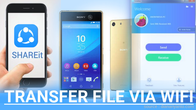 Tutorial Transfer File via Wifi di Sony Xperia M5 Menggunakan ShareIt Versi Baru