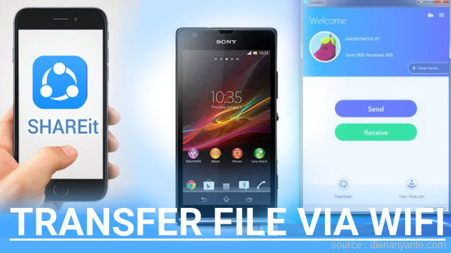 Transfer File via Wifi di Sony Xperia SP Menggunakan ShareIt Versi Baru