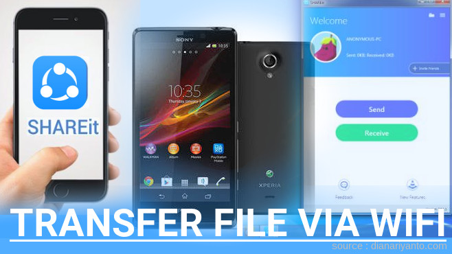 Kirim dan Transfer File via Wifi di Sony Xperia T Menggunakan ShareIt Terbaru