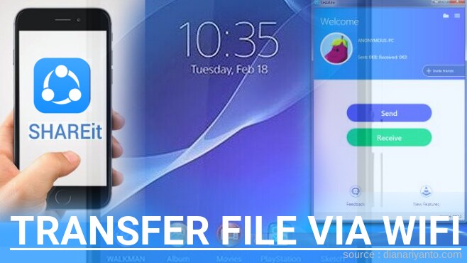 Tutorial Transfer File via Wifi di Sony Xperia T2 Ultra Dual D5322 Menggunakan ShareIt Versi Baru