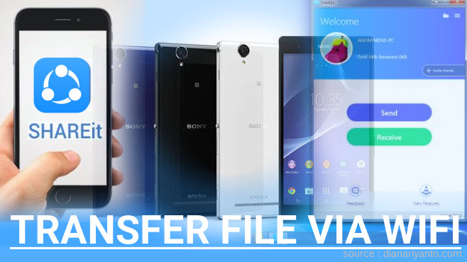 Tutorial Transfer File via Wifi di Sony Xperia T2 Ultra dual Menggunakan ShareIt Versi Baru