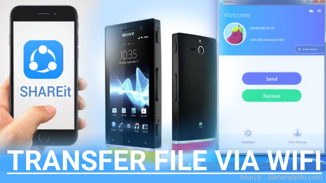 Transfer File via Wifi di Sony Xperia U Menggunakan ShareIt Versi Baru