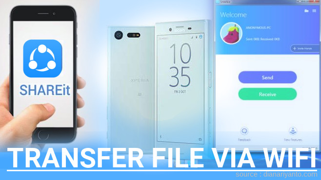 Cara Mudah Transfer File via Wifi di Sony Xperia X Compact Menggunakan ShareIt Terbaru