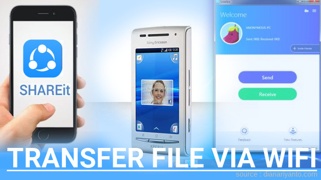 Kirim dan Transfer File via Wifi di Sony Xperia X8 Menggunakan ShareIt Versi Baru
