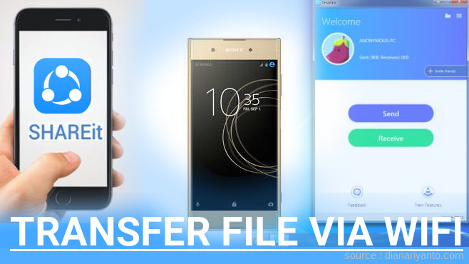 Mengenal Transfer File via Wifi di Sony Xperia XA1 Plus Menggunakan ShareIt Terbaru