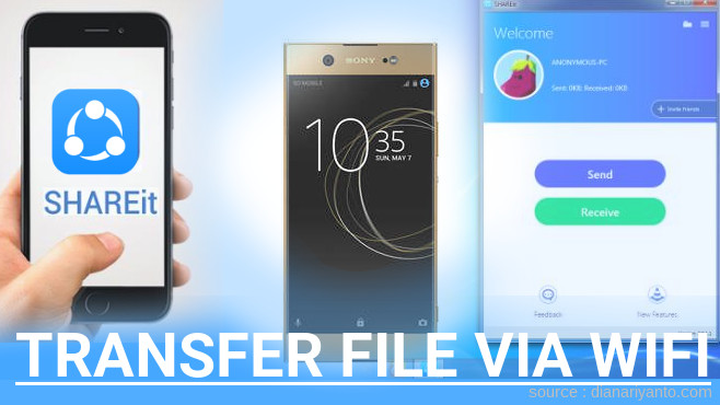 Cara Mudah Transfer File via Wifi di Sony Xperia XA1 Ultra Menggunakan ShareIt Terbaru