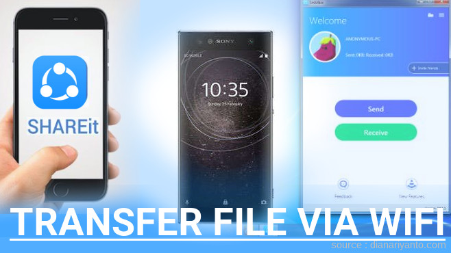 Tips Transfer File via Wifi di Sony Xperia XA2 Ultra Menggunakan ShareIt Terbaru