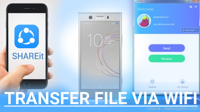 Mudahnya Transfer File via Wifi di Sony Xperia XZ1 Compact Menggunakan ShareIt Versi Baru