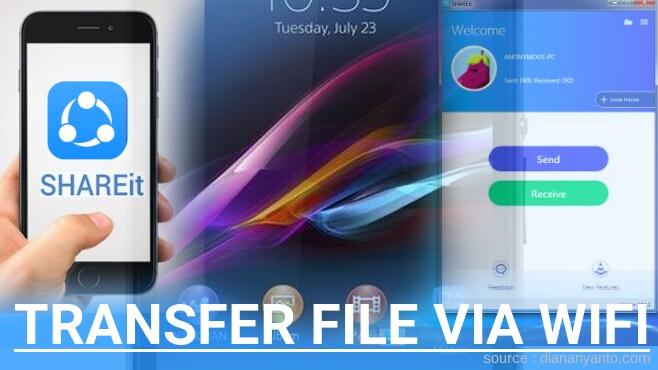 Kirim dan Transfer File via Wifi di Sony Xperia Z1 C6903 Menggunakan ShareIt Versi Baru