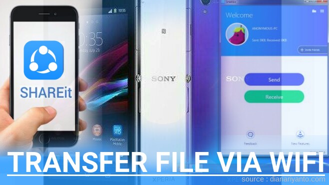 Transfer File via Wifi di Sony Xperia Z1S Menggunakan ShareIt Versi Baru