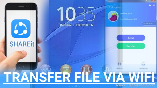Kirim dan Transfer File via Wifi di Sony Xperia Z3 Compact D5833 Menggunakan ShareIt Terbaru