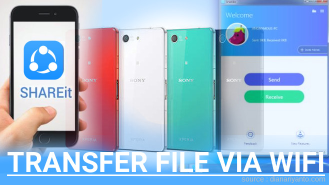 Tutorial Transfer File via Wifi di Sony Xperia Z3 Compact Menggunakan ShareIt Versi Baru