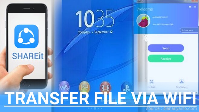 Kirim dan Transfer File via Wifi di Sony Xperia Z3 D6653 Menggunakan ShareIt Terbaru