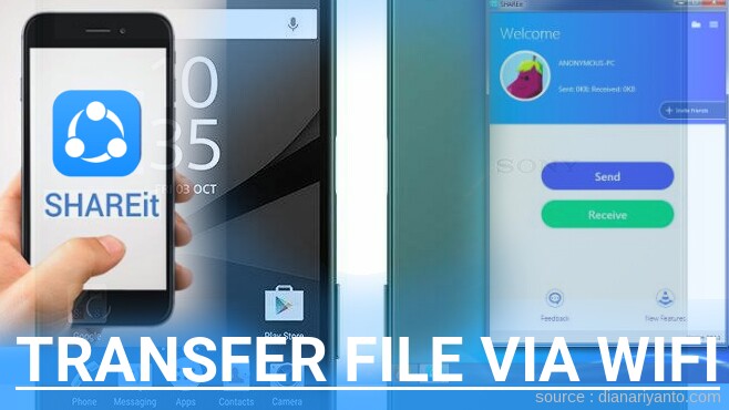 Cara Mudah Transfer File via Wifi di Sony Xperia Z5 Compact Premium Menggunakan ShareIt Terbaru