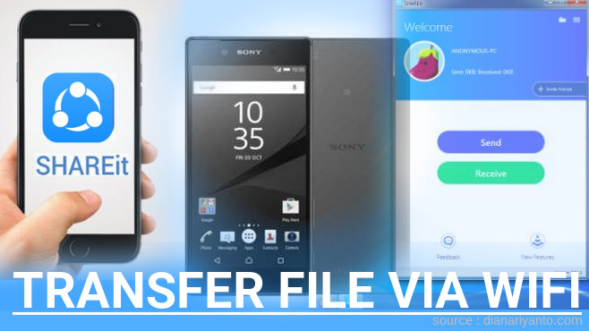 Mengenal Transfer File via Wifi di Sony Xperia Z5 Dual Menggunakan ShareIt Terbaru