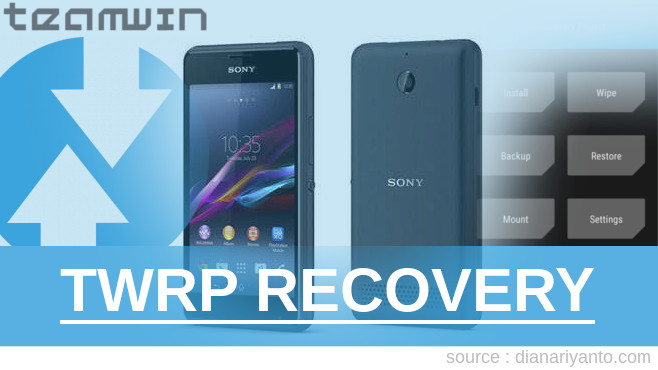 TWRP Sony Xperia E1 Paling Simpel