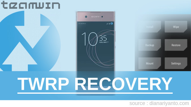 TWRP Sony Xperia XA1 Paling Simpel